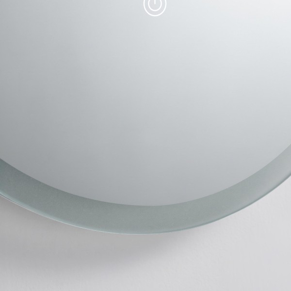 Miroir mural ovale de salle de bain lumineux avec éclairage LED 60 x 100 cm