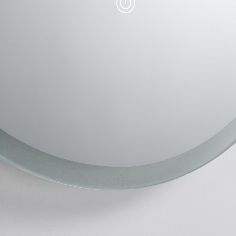 Miroir mural ovale de salle de bain lumineux avec éclairage LED 60 x 100 cm