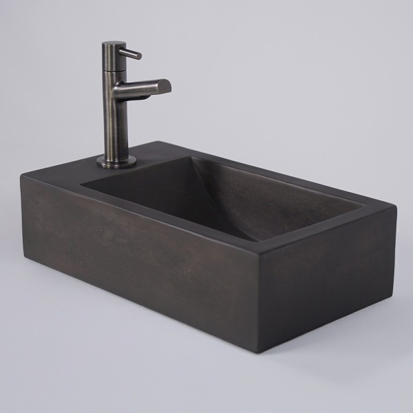 Petit lavabo pour toilettes à suspendre en béton - Core