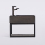 Lave-mains avec porte-serviette et vasque en béton - Core