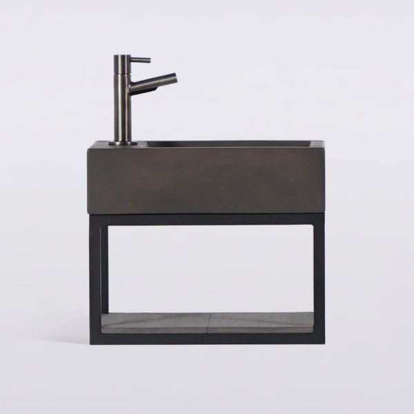 Lave-mains avec porte-serviette et vasque en béton - Core