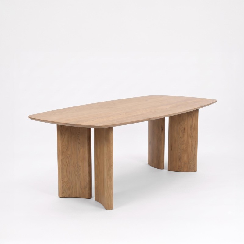 Table pour salle à manger en bois de chêne massif 200 cm - Lago