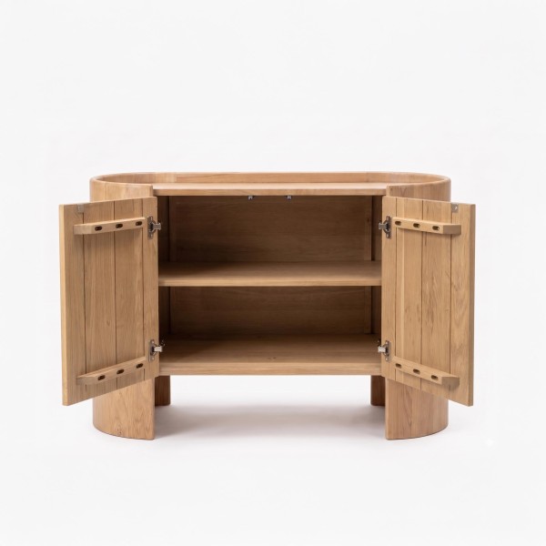 Buffet en bois de chêne massif 2 portes 110 cm - Lago