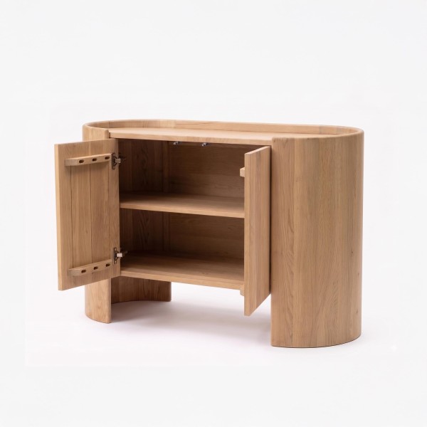 Buffet en bois de chêne massif 2 portes 110 cm - Lago