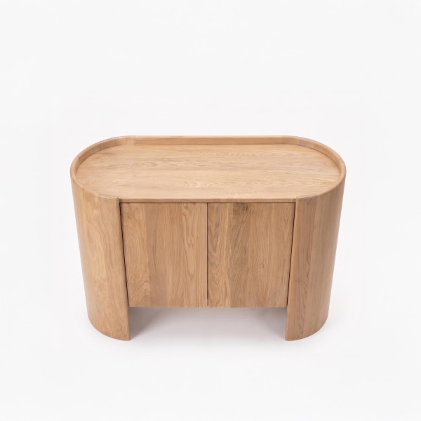 Buffet en bois de chêne massif 2 portes 110 cm - Lago