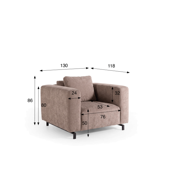 Fauteuil en tissu - Miro