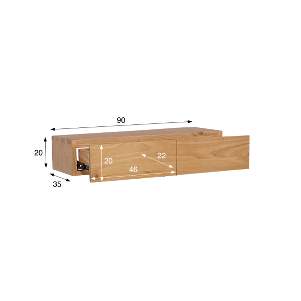 Meuble rangement de salle de bain 90 cm - Trinity