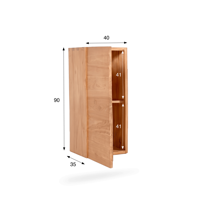 Colonne de salle de bain en bois massif H90 cm - Trinity