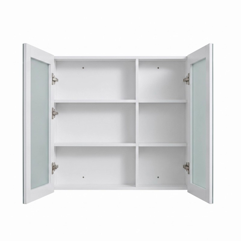 Armoire murale de salle de bain avec miroir 80 x 75 cm