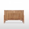 Meuble de salle de bain en bois massif de teck 120 cm - Avani