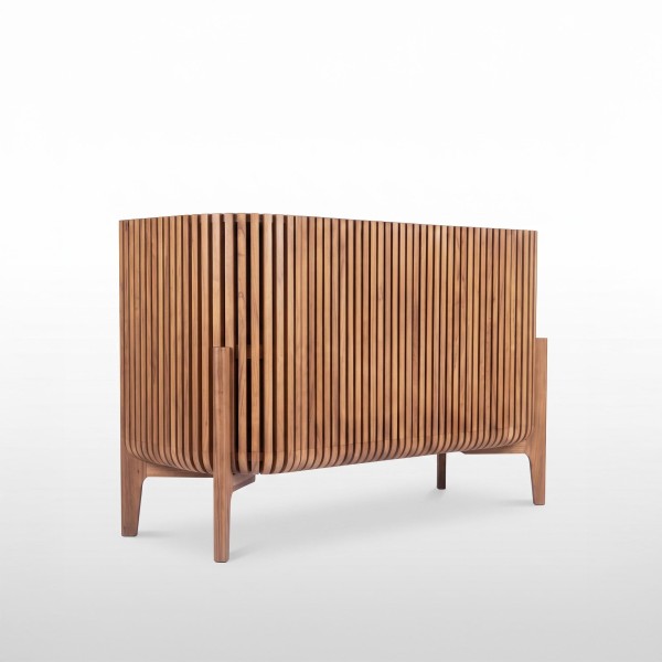 Meuble de salle de bain en bois massif de teck 120 cm - Avani