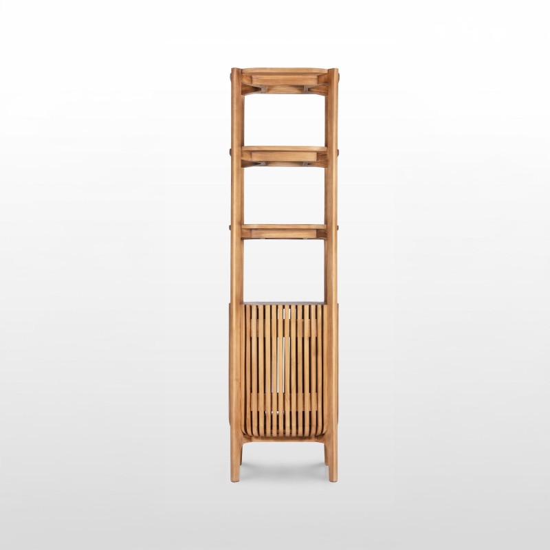 Colonne de salle de bain en bois massif de teck - Avani