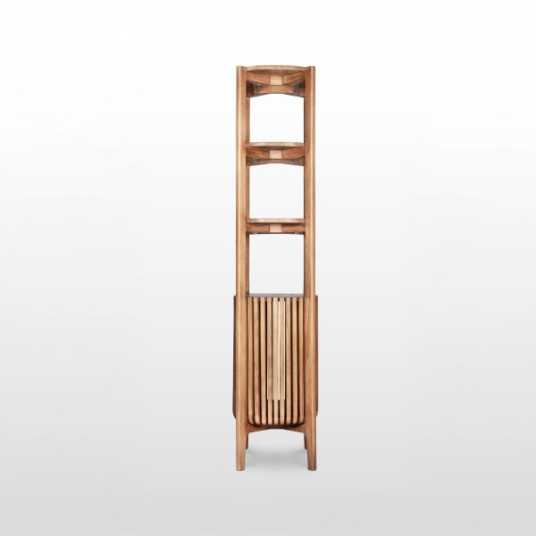 Colonne de salle de bain en bois massif de teck - Avani