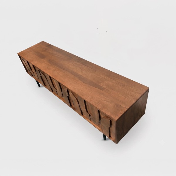Meuble TV en bois de manguier massif - Flow