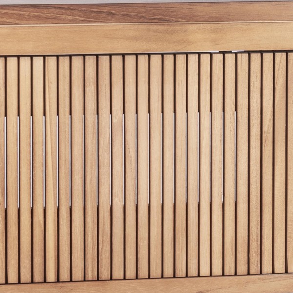 Meuble de salle de bain suspendu en bois massif de teck 100 cm - Rhea
