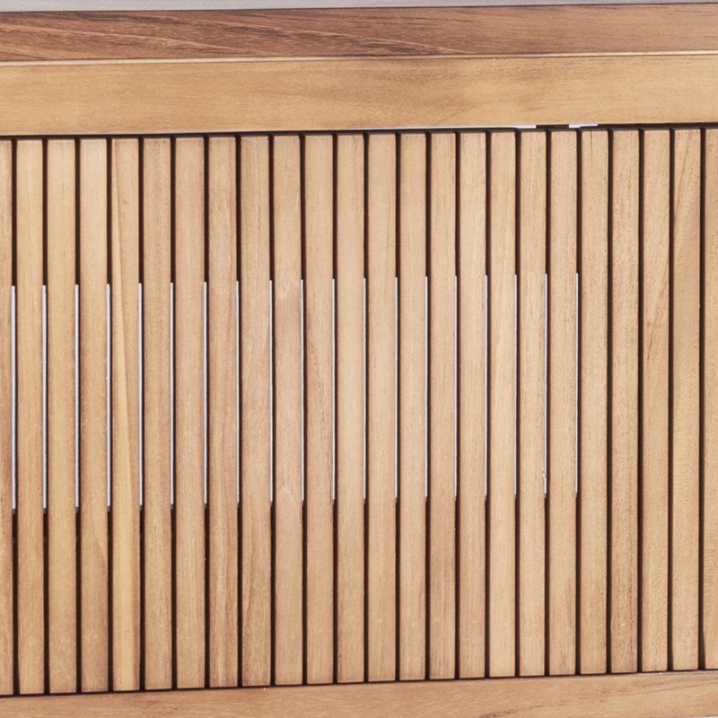 Meuble de salle de bain suspendu en bois massif de teck 100 cm - Rhea