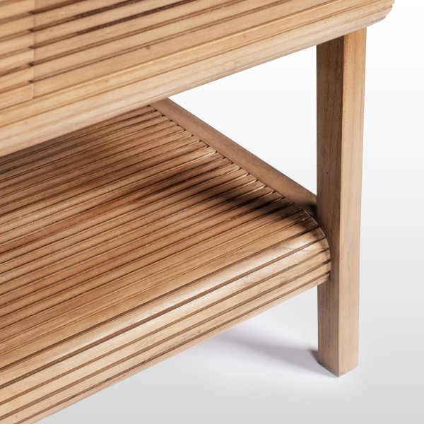 Meuble de salle de bain en bois massif de teck 80 cm - Anika