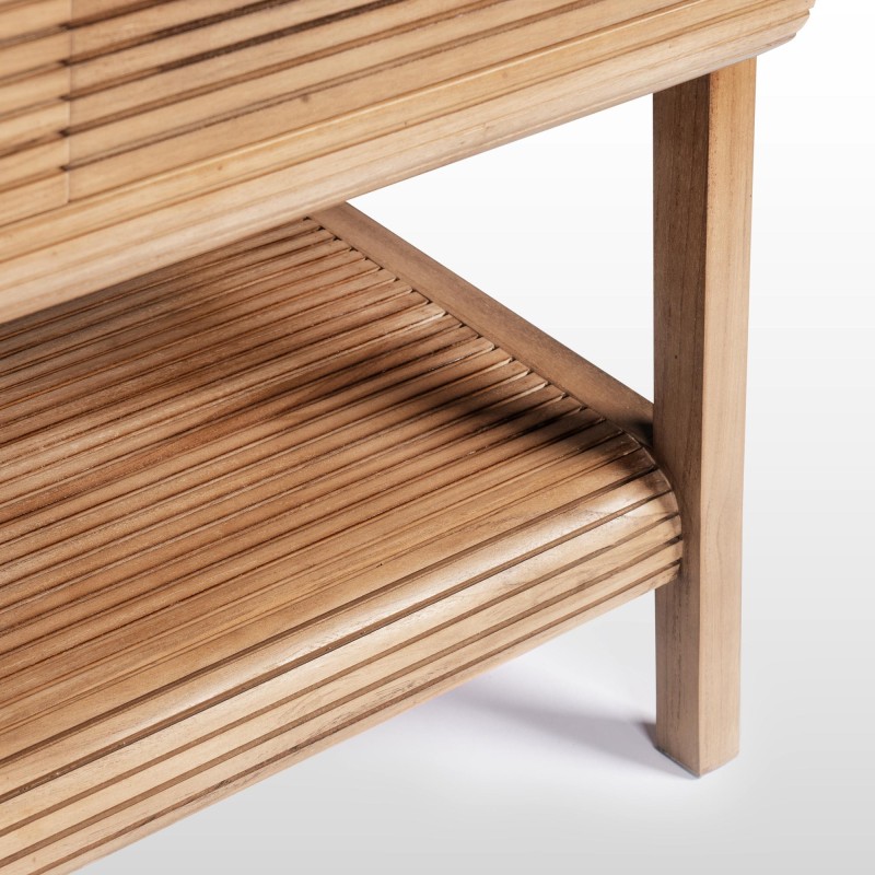 Meuble de salle de bain en bois massif de teck 80 cm - Anika
