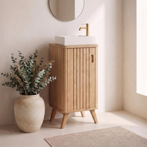 Meuble lave mains en bois massif - Neha