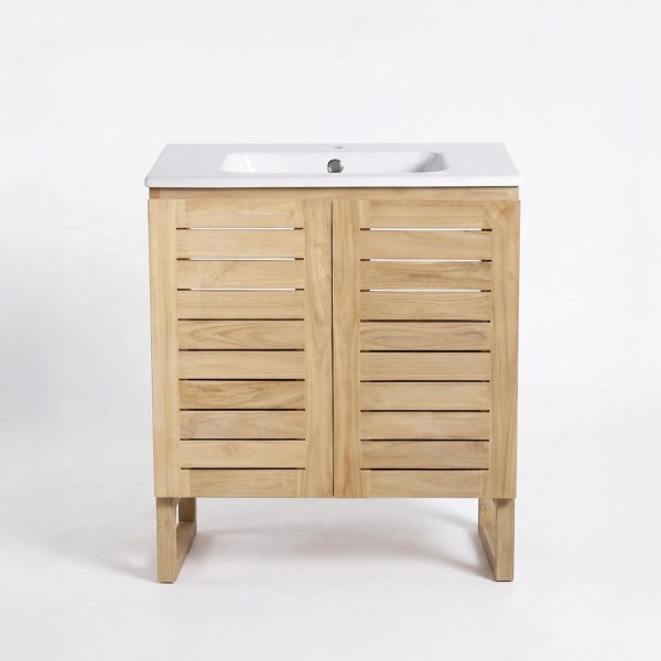 Meuble de salle de bain en bois massif de teck 80 cm - Mentari