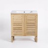 Meuble de salle de bain en bois massif de teck 80 cm - Mentari