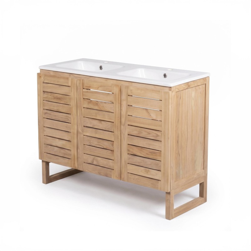Meuble de salle de bain en bois massif de teck 120 cm - Mentari