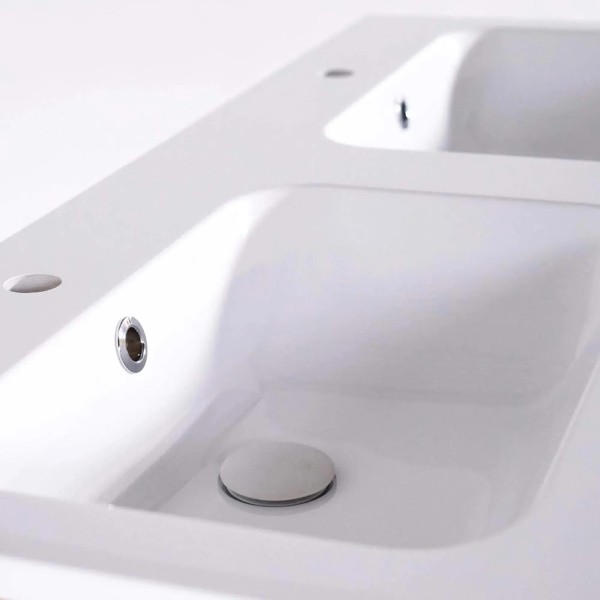 Meuble de salle de bain en bois massif de teck 120 cm - Mentari