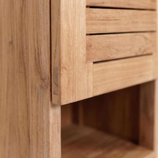 Colonne de rangement pour salle de bain en bois massif - Mentari
