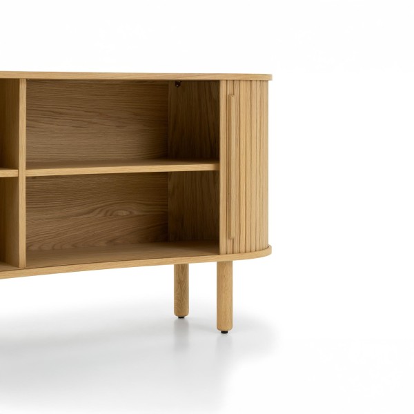 Bahut moderne en bois de chêne 160 cm - Noji