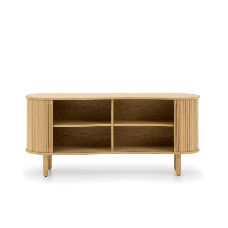 Bahut moderne en bois de chêne 160 cm - Noji