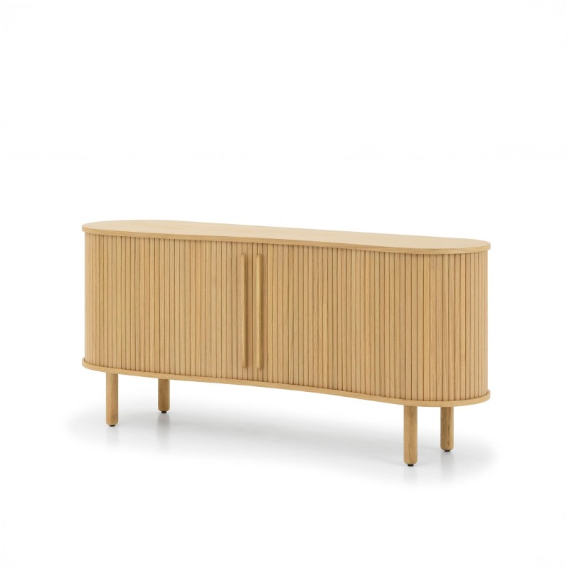 Bahut moderne en bois de chêne 160 cm - Noji