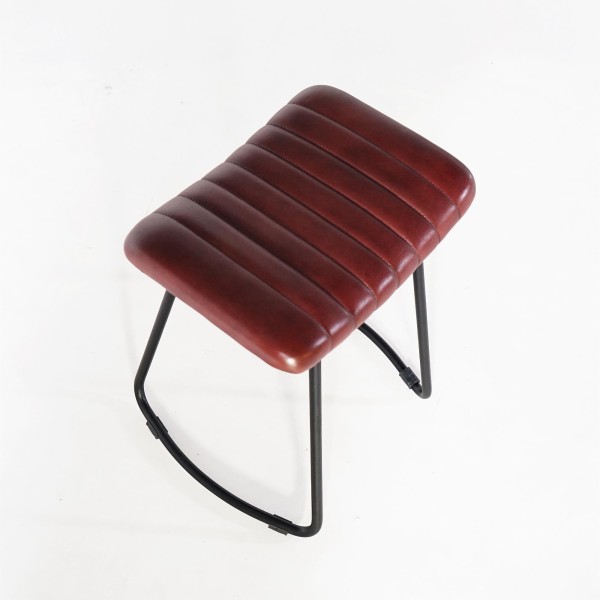 Tabouret d’appoint cuir marron - Scrambler