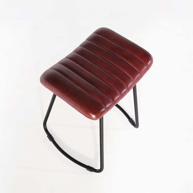 Tabouret d’appoint cuir marron - Scrambler