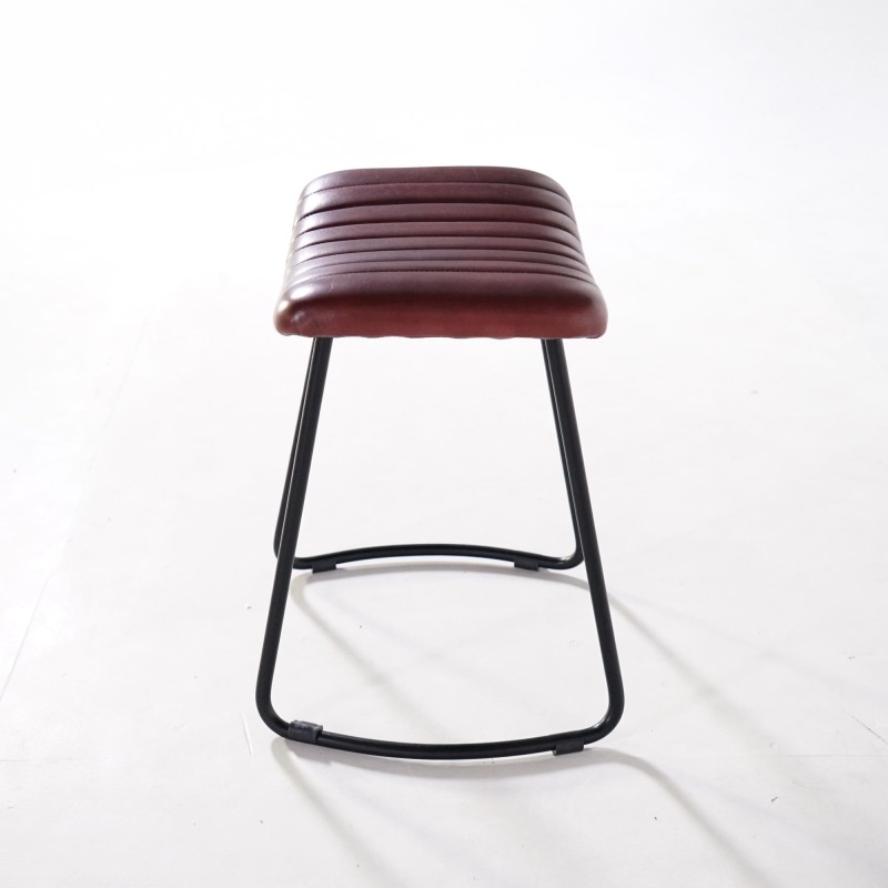 Tabouret d’appoint cuir marron - Scrambler