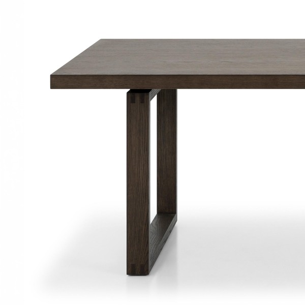 Table à manger en bois foncé de chêne 220 cm - Oria