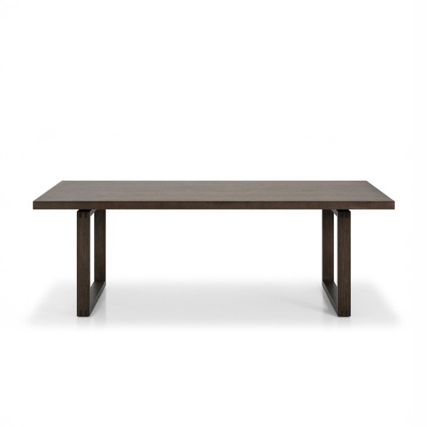 Table à manger en bois foncé de chêne 220 cm - Oria