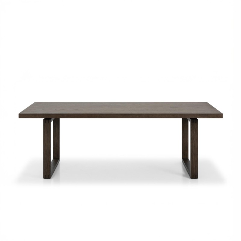 Table à manger en bois foncé de chêne 220 cm - Oria