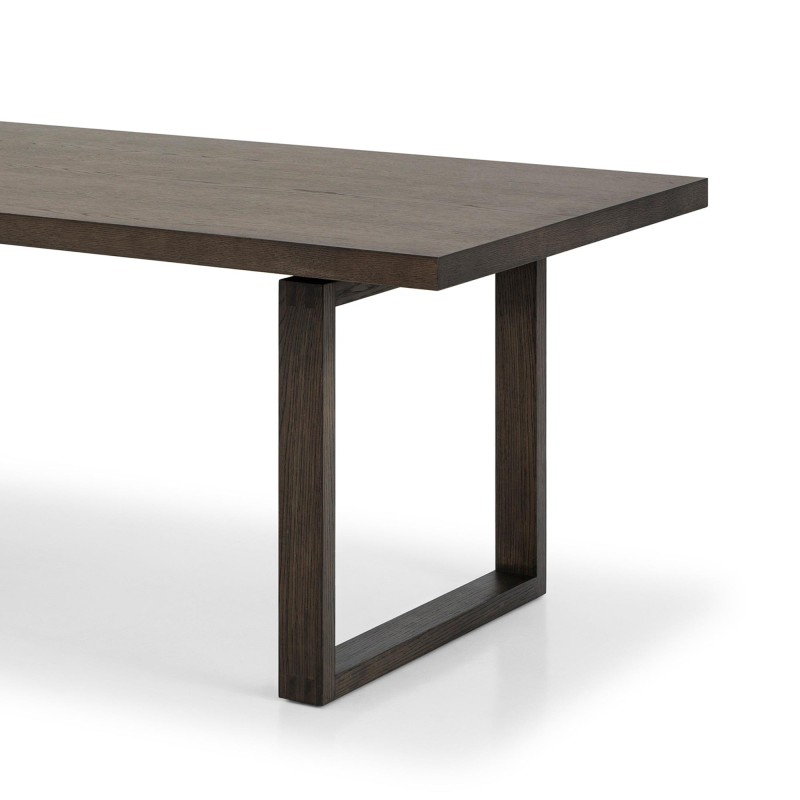 Table à manger en bois foncé de chêne 220 cm - Oria