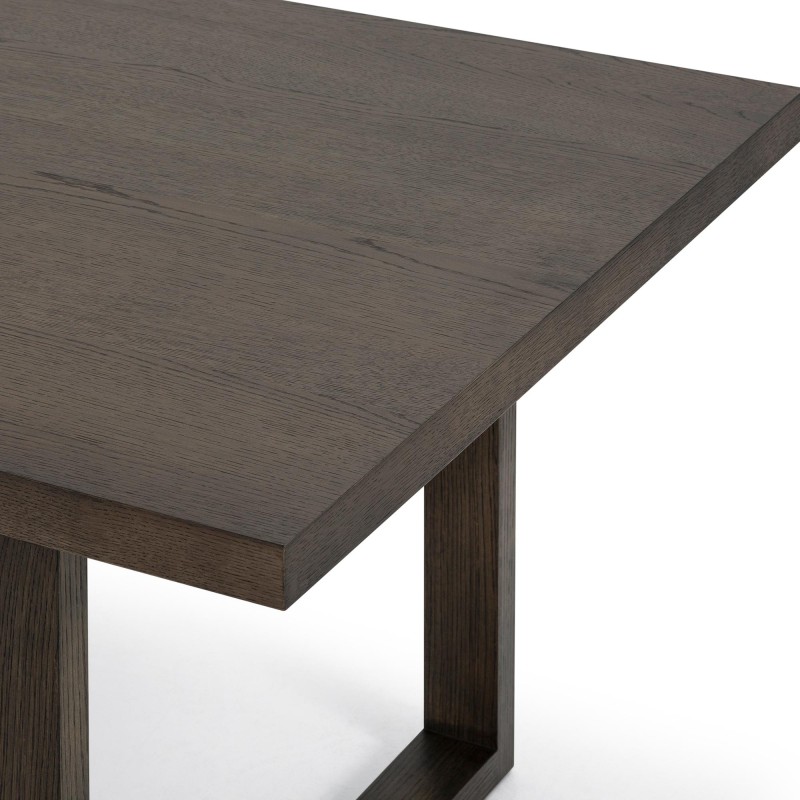 Table à manger en bois foncé de chêne 220 cm - Oria