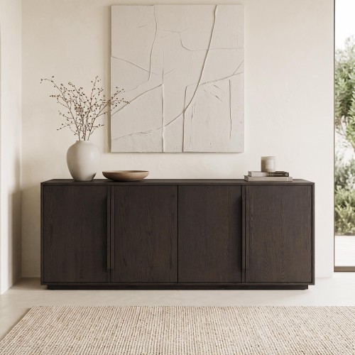 Enfilade en bois foncé de chêne 185 cm - Oria