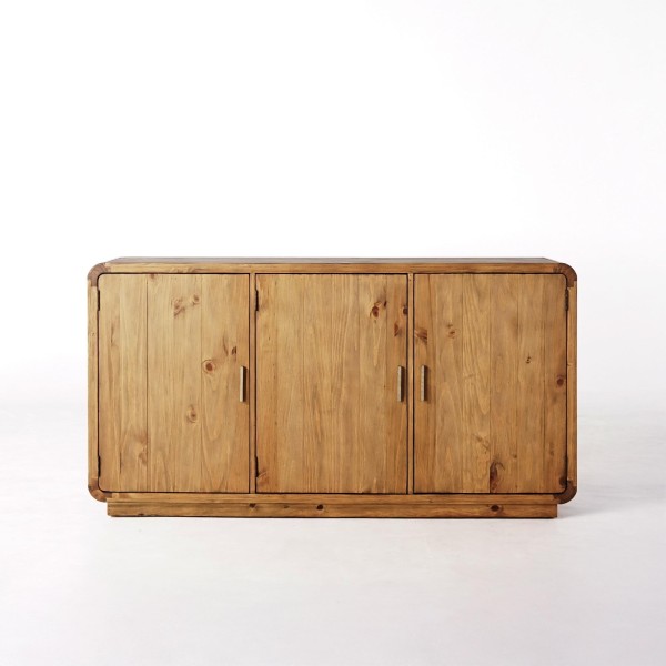 Bahut en bois massif naturel de pin 160 cm - Valdora