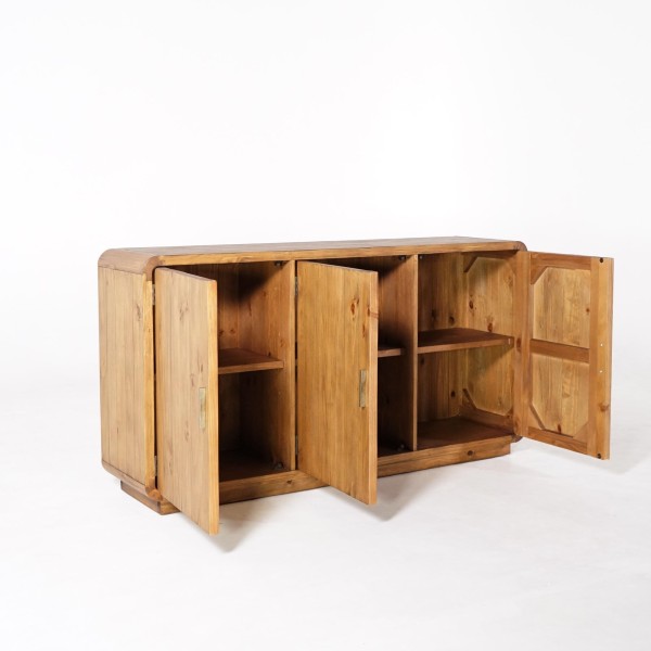 Bahut en bois massif naturel de pin 160 cm - Valdora