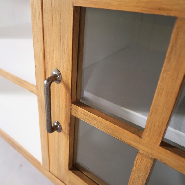 Meuble TV en bois massif de pin naturel 160 cm - Ashford