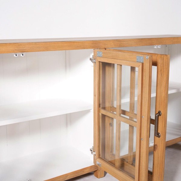Enfilade en bois massif naturel de pin 210 cm - Ashford