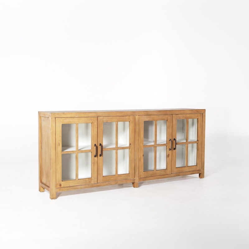 Enfilade en bois massif naturel de pin 210 cm - Ashford