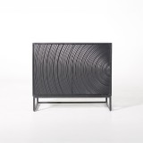 Buffet moderne et design en bois massif noir 85 cm - Radian