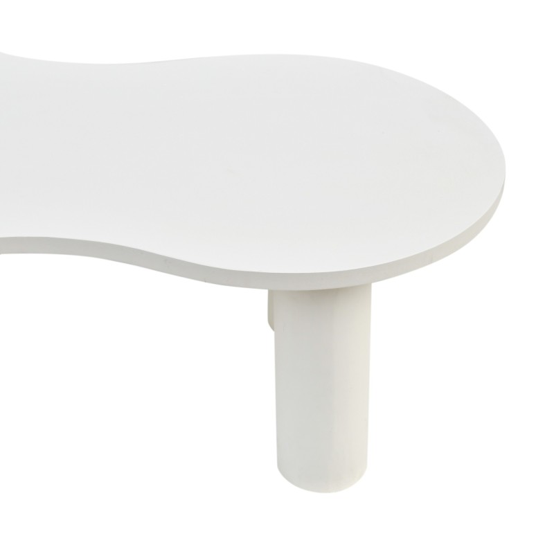 Table basse design blanche en marbre composite - Arco