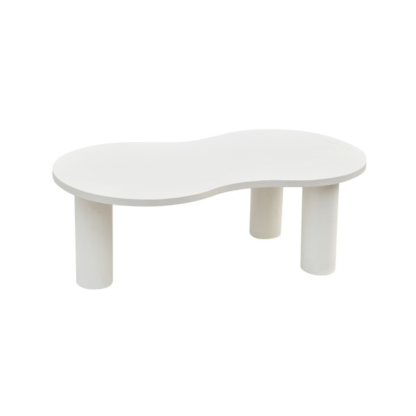 Table basse design blanche en marbre composite - Arco