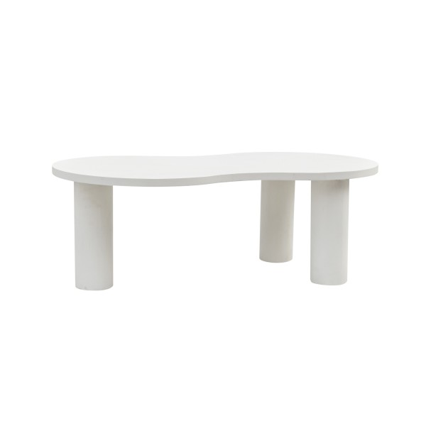 Table basse design blanche en marbre composite - Arco