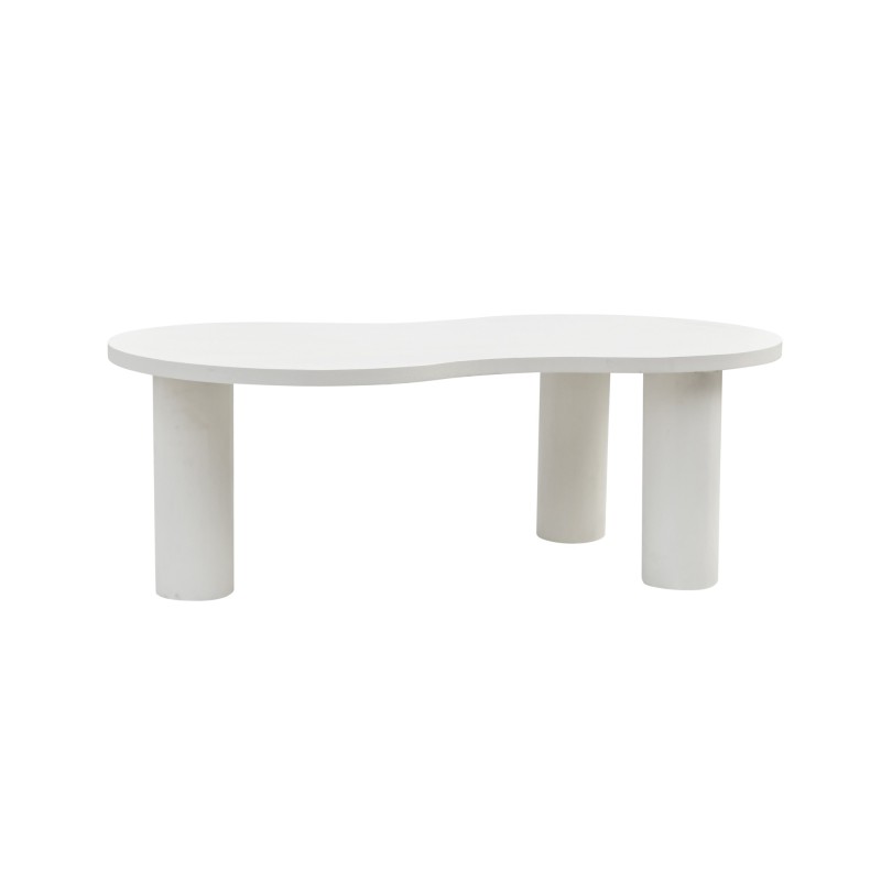 Table basse design blanche en marbre composite - Arco